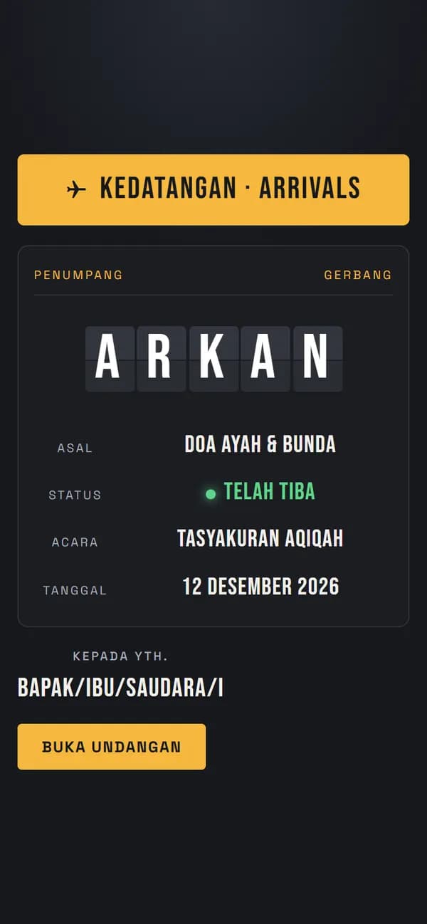 Pratinjau Kedatangan