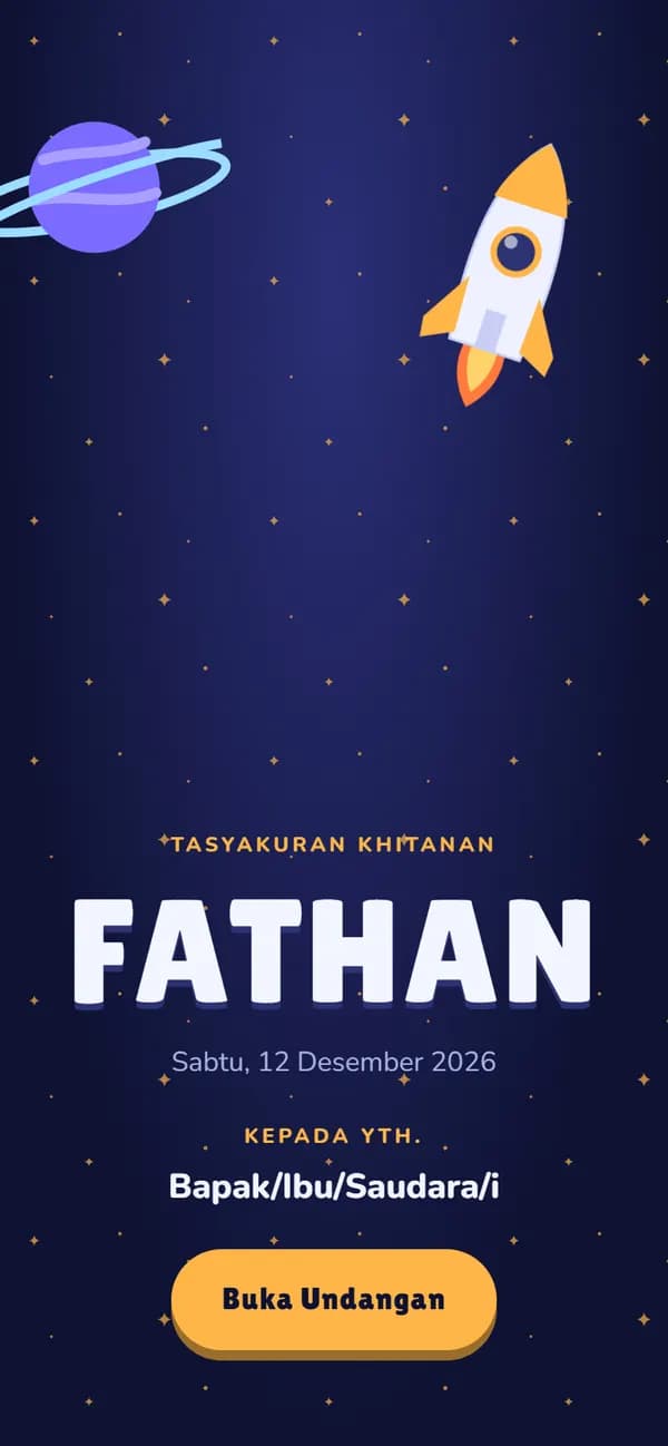 Pratinjau template Antariksa